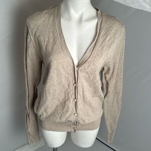 Alexander Wang oatmeal button front long sleeve cardigan M